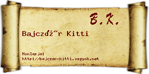 Bajczár Kitti névjegykártya